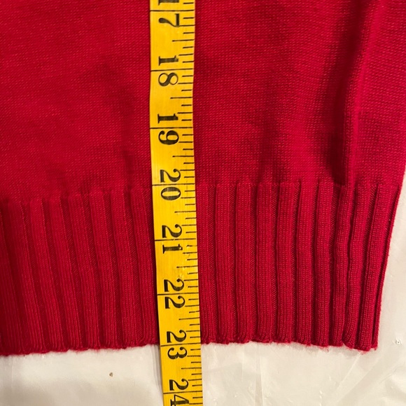 Dress Barn Red Sweater.  Size large. Perfect For that holiday party - Picture 12 of 13